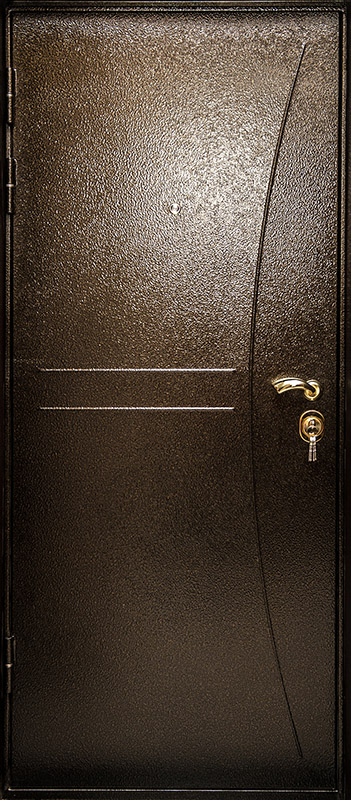 Дверь металлическая Б-70, вид с внешней стороны
