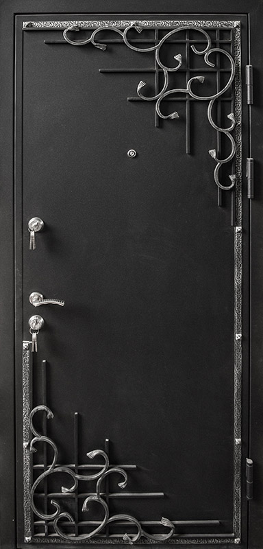 Дверь металлическая Вента-1, вид с внешней стороны