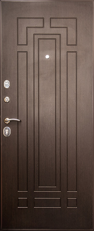 Дверь металлическая М-65, вид с внутренней стороны