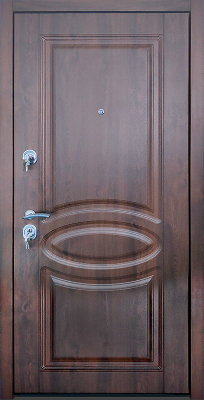 Дверь металлическая М-90, вид с внешней стороны