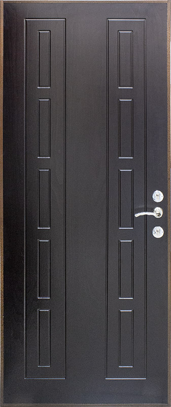 Дверь металлическая Вента-4 «Шоколадка», вид с внутренней стороны