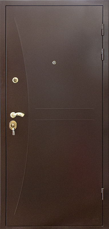 Дверь металлическая Б-40, вид с внешней стороны